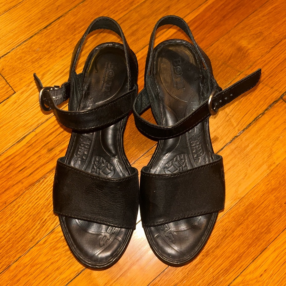 Black Platform 90s Heels